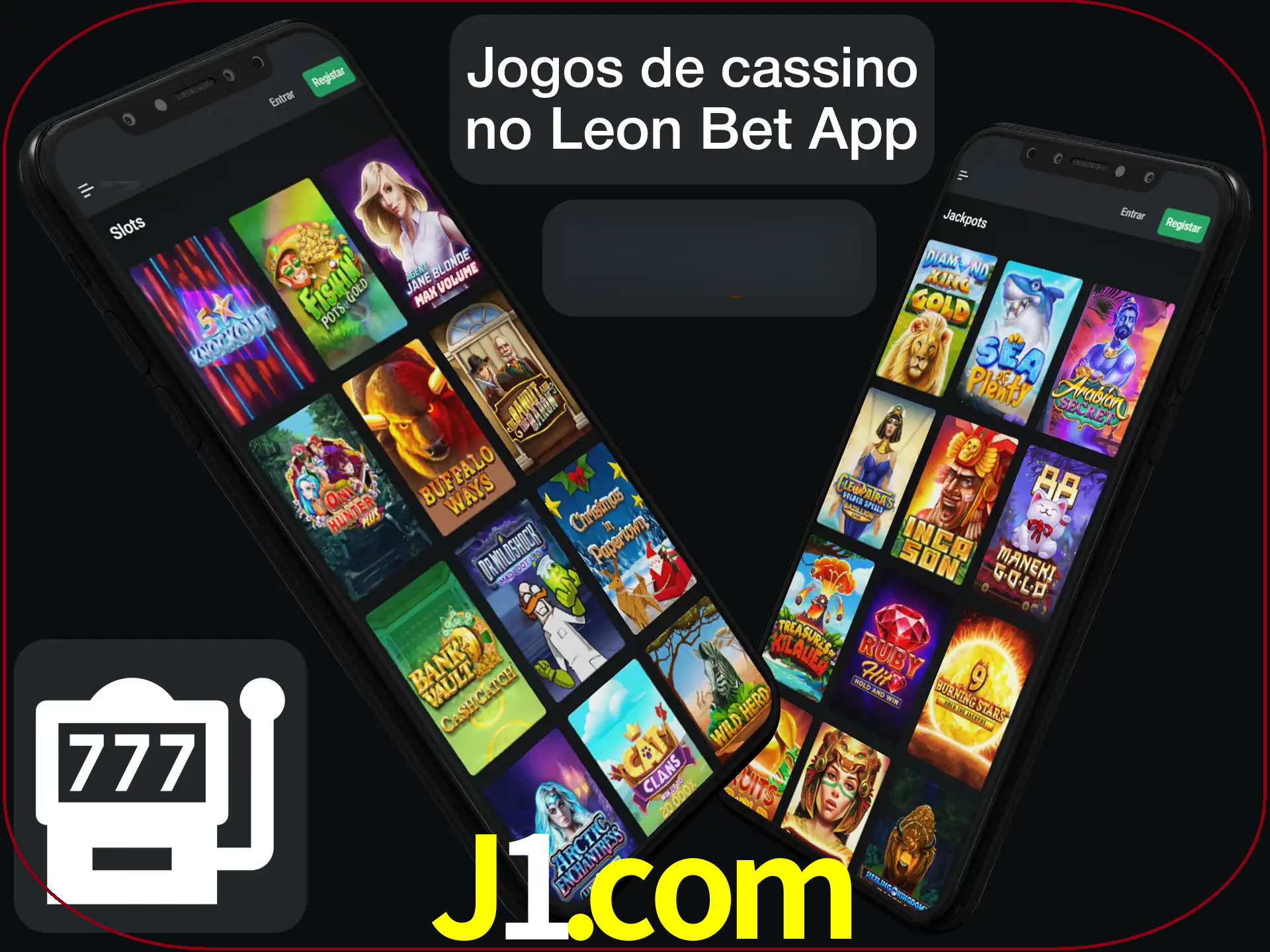 Escolha quais jogos de cassino jogar no app.