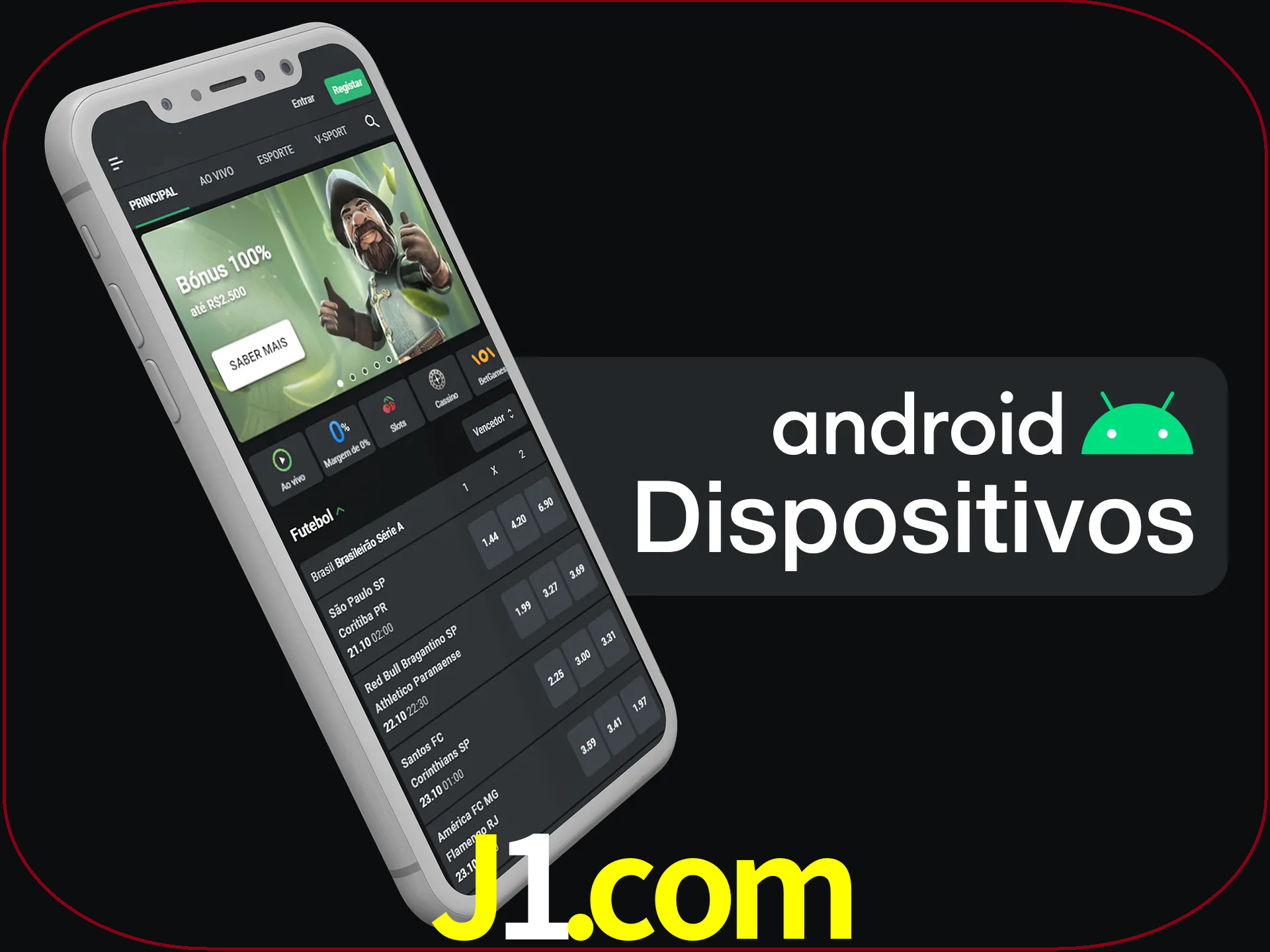 O aplicativo suporta a maioria de todos os dispositivos Android.