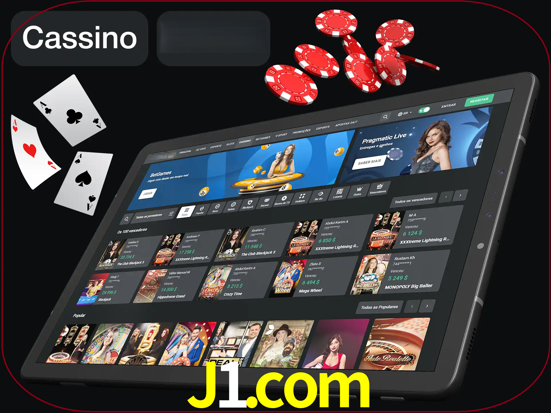 Jogue vários jogos de cassino em nosso cassino.