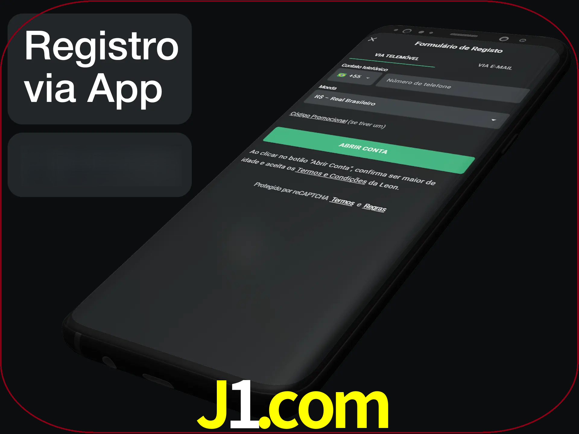 Registre-se quiclly em LeonBet usando o aplicativo.